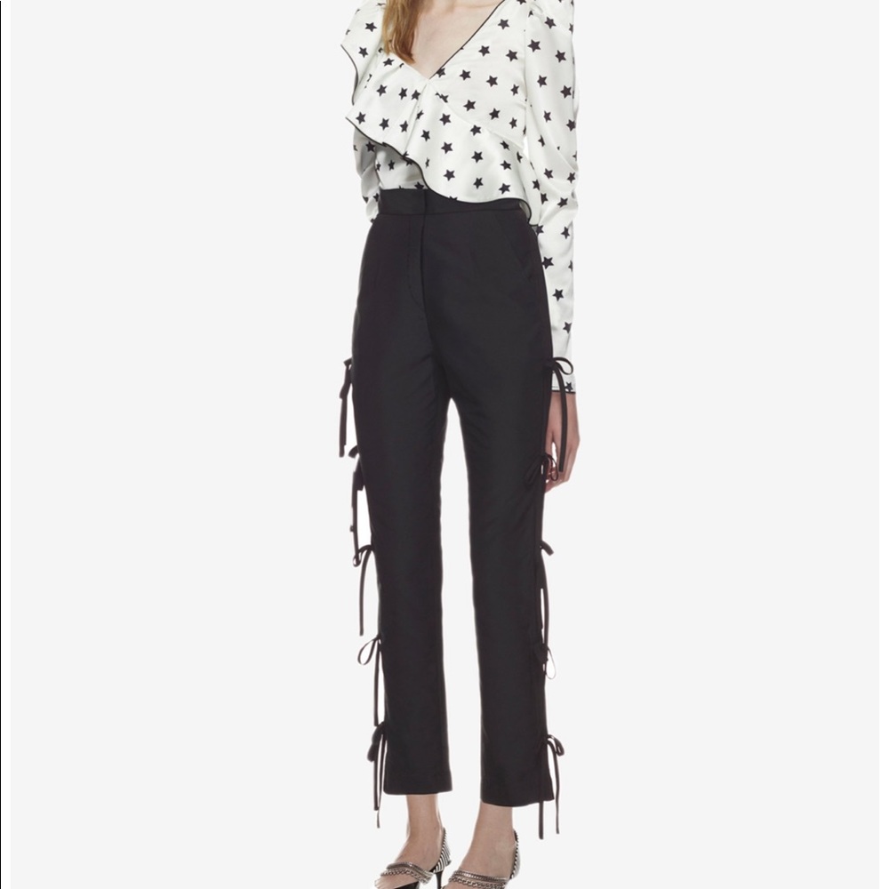 Self Portrait taffeta bow trousers - Picture 2 of 4